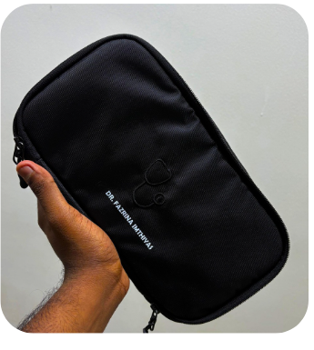 DTF print customization on stethoscope bag